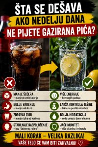 Šta se dešava ako nedelju dana ne pijete gazirana pića