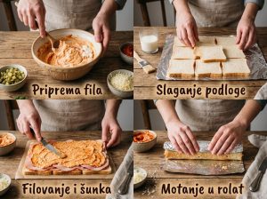 Slani rolat sa ajvarom priprema