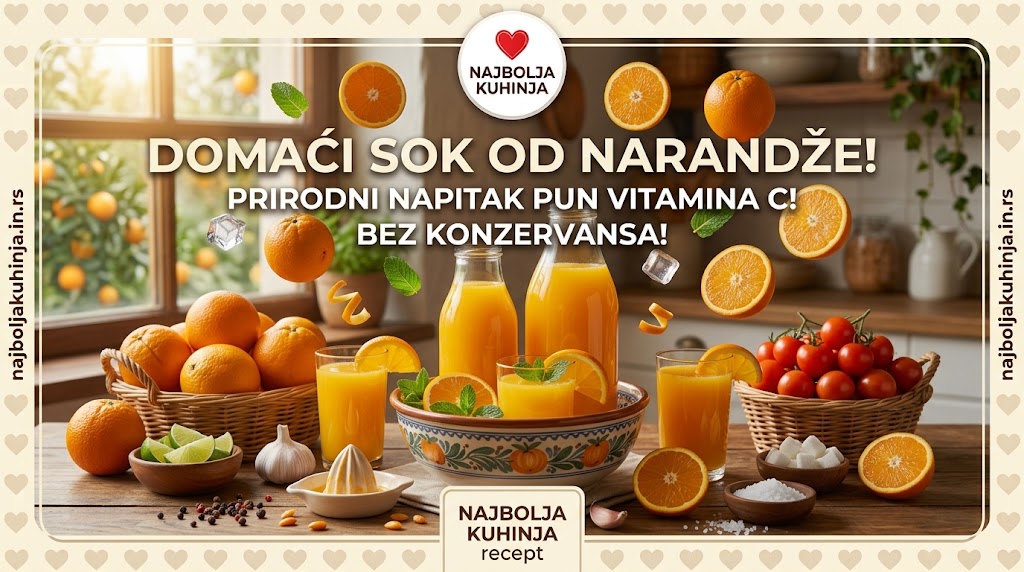 Domaći Sok od Narandže Bez Konzervansa – Prirodni Napitak Pun Vitamina C